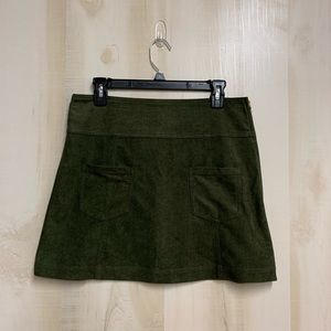 Luxe High Waisted Faux Suede Skirt Size Large
